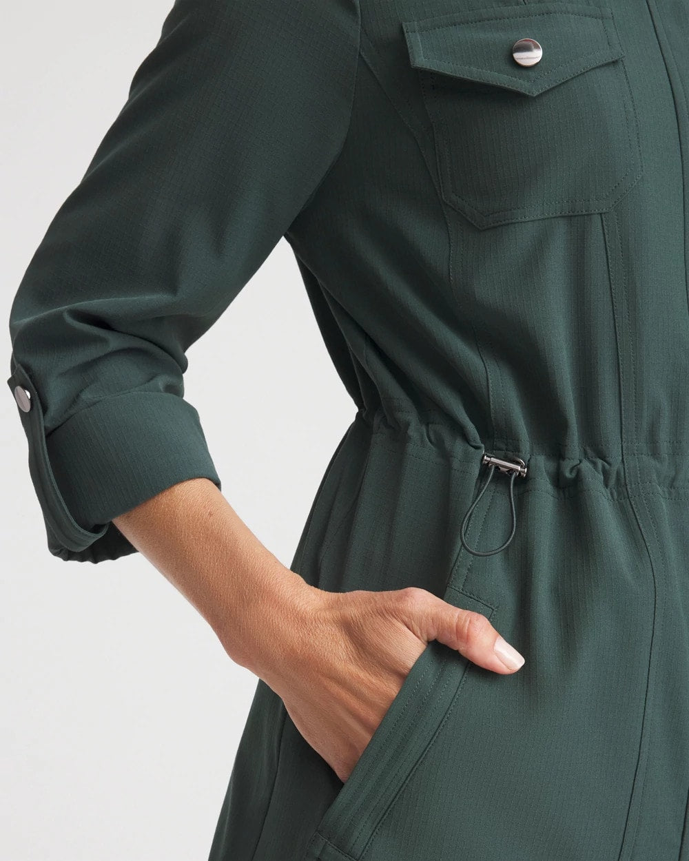 Chico's Women | Zenergy® Ripstop Cargo Jacket DARKEST SPRUCE