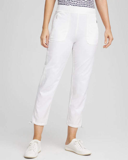 Chico's Women | Zenergy® UPF Bungee Neema Cropped Pants ALABASTER