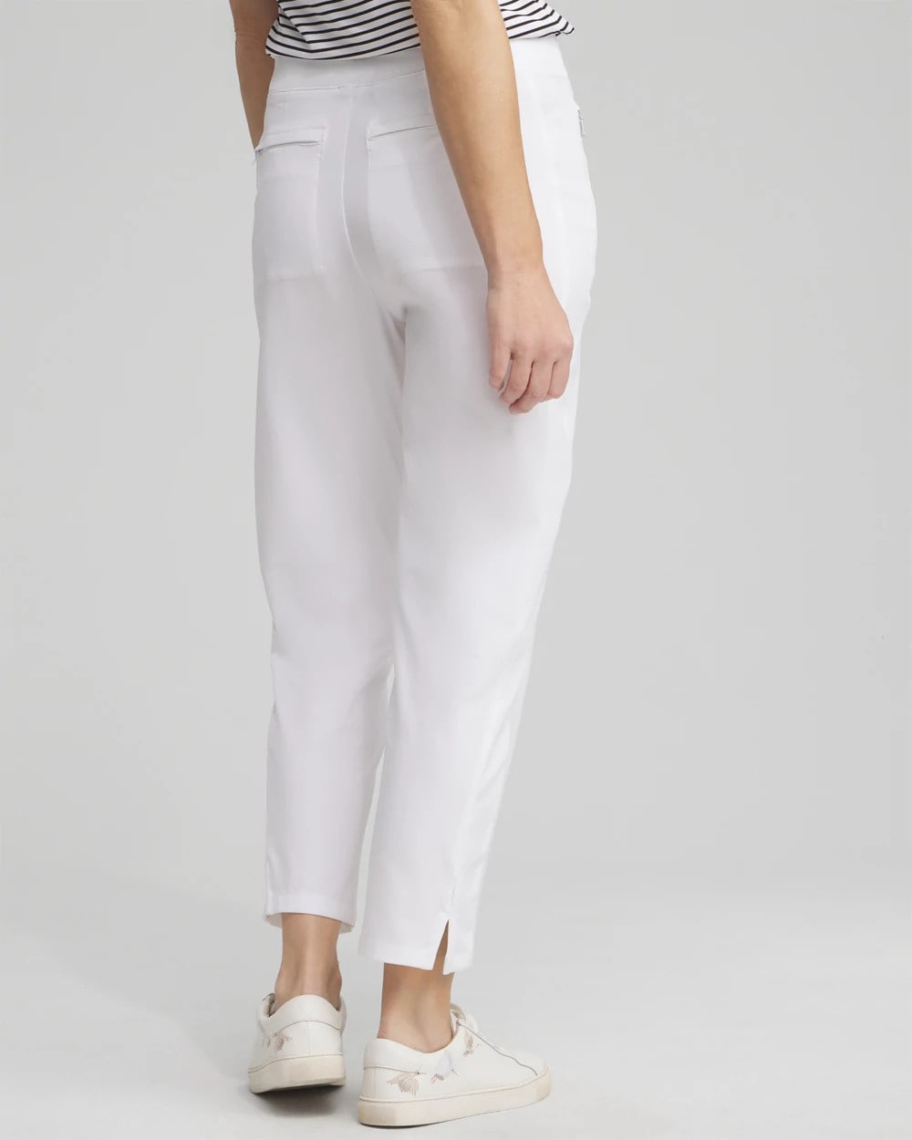 Chico's Women | Zenergy® UPF Ribbed Side Ankle Pants ALABASTER