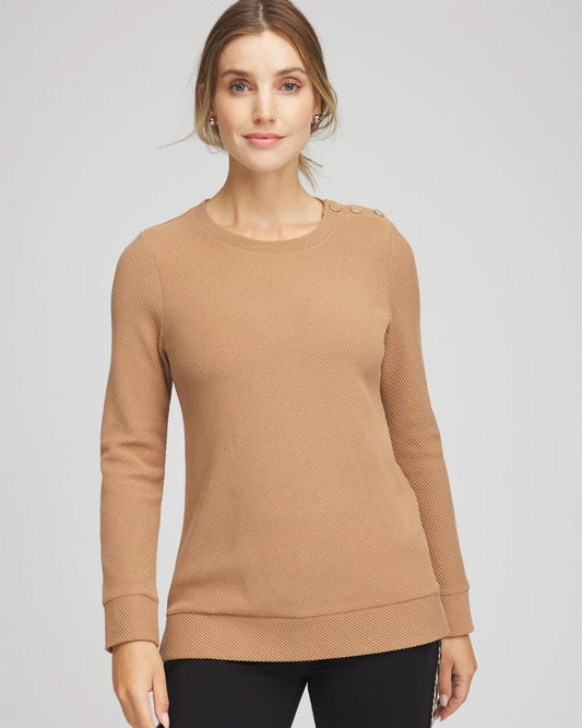 Chico's Women | Zenergy® Ottoman Ribbed Tunic CARAMEL APPLE