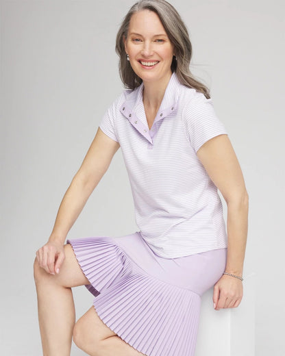 Chico's Women | Zenergy® Striped UPF Short-Sleeve Top VIOLET AURA