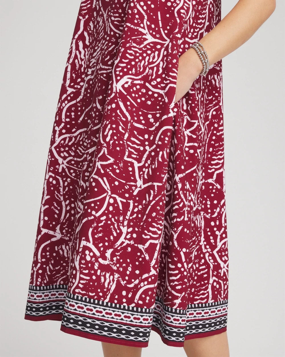 Chico's Women | Zenergy® UPF Printed Midi Sports Dress RUSSET RED