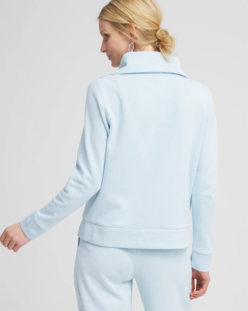 Chico's Women | Zenergy® Beach Slub Half-Zip Pullover Top CRYSTAL SPRINGS