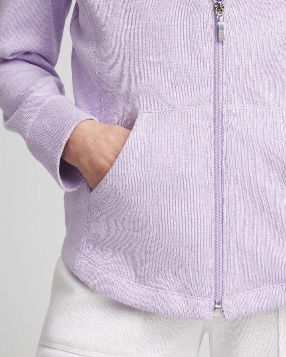 Chico's Women | Zenergy® Beach Slub Zip-Front Hoodie VIOLET AURA