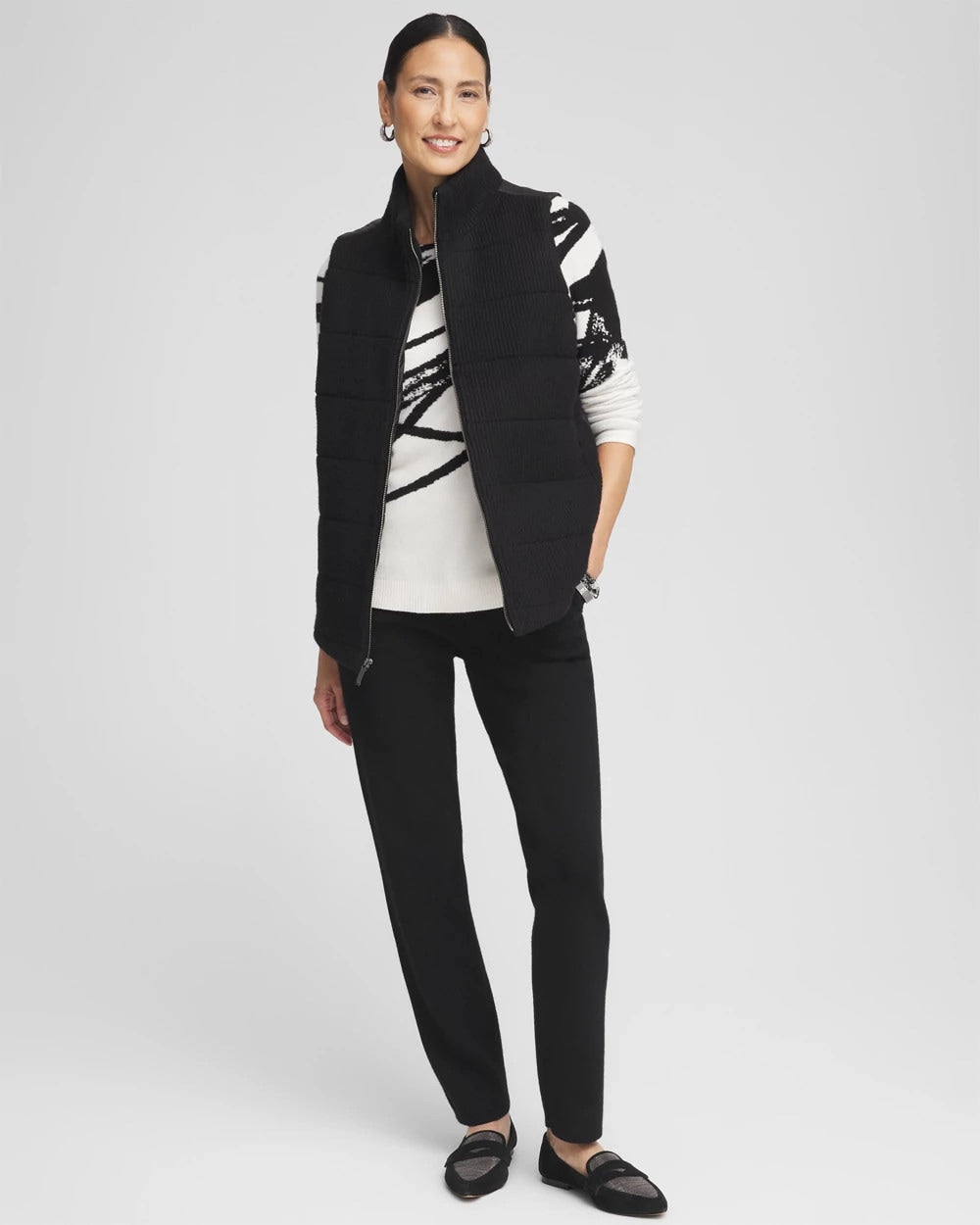 Chico's Women | Zenergy® Luxe Jaquard Pullover BLACK