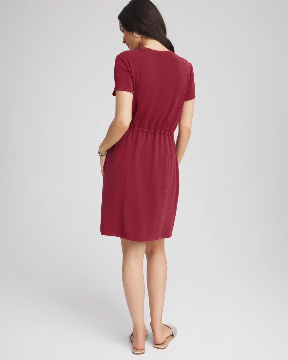 Chico's Women | Zenergy® Bungee-Waist Dress RUSSET RED