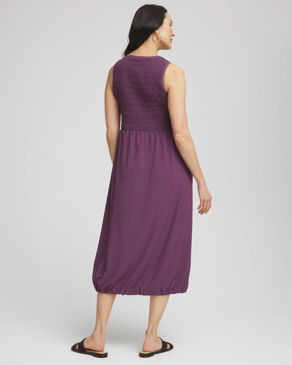 Chico's Women | Zenergy® UPF Smocked Midi Dress WASHED GRAPE