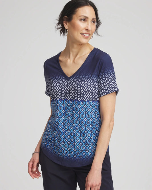 Chico's Women | Zenergy® Graphic Ombre V-Neck Tee