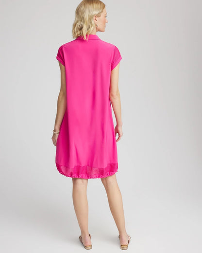 Chico's Women | Zenergy® UPF Mesh-Trim Bungee Dress CRUSHED BERRIES