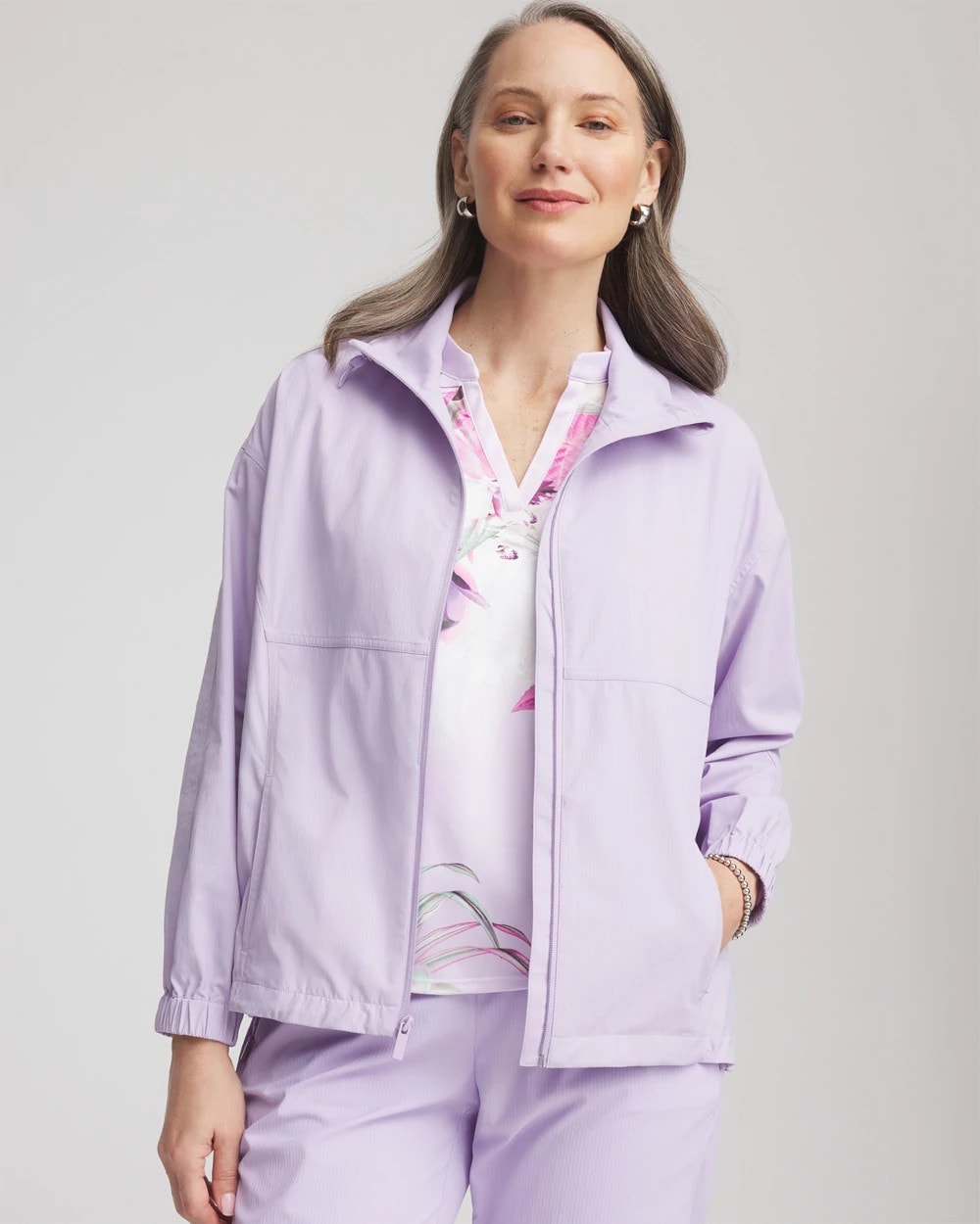Chico's Women | Zenergy® UPF Striped Jacket VIOLET AURA