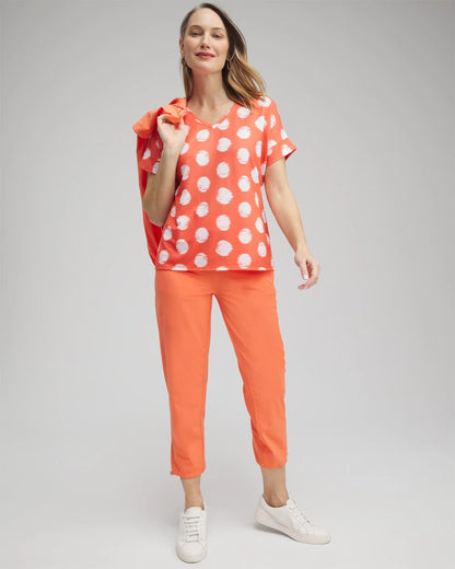 Chico's Women | Zenergy® Dots Drop Shoulder Tee NECTARINE