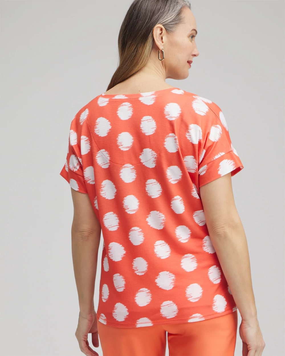 Chico's Women | Zenergy® Dots Drop Shoulder Tee NECTARINE