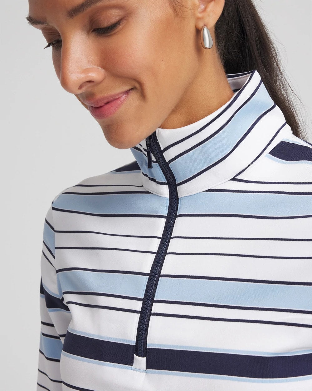 Chico's Women | Zenergy® UPF Half Zip CRYSTAL TOPAZ