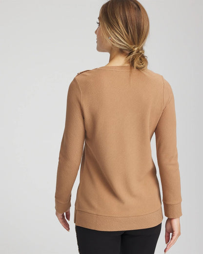 Chico's Women | Zenergy® Ottoman Ribbed Tunic CARAMEL APPLE