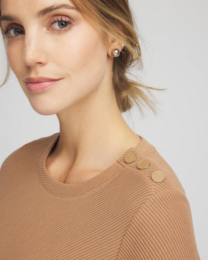 Chico's Women | Zenergy® Ottoman Ribbed Tunic CARAMEL APPLE