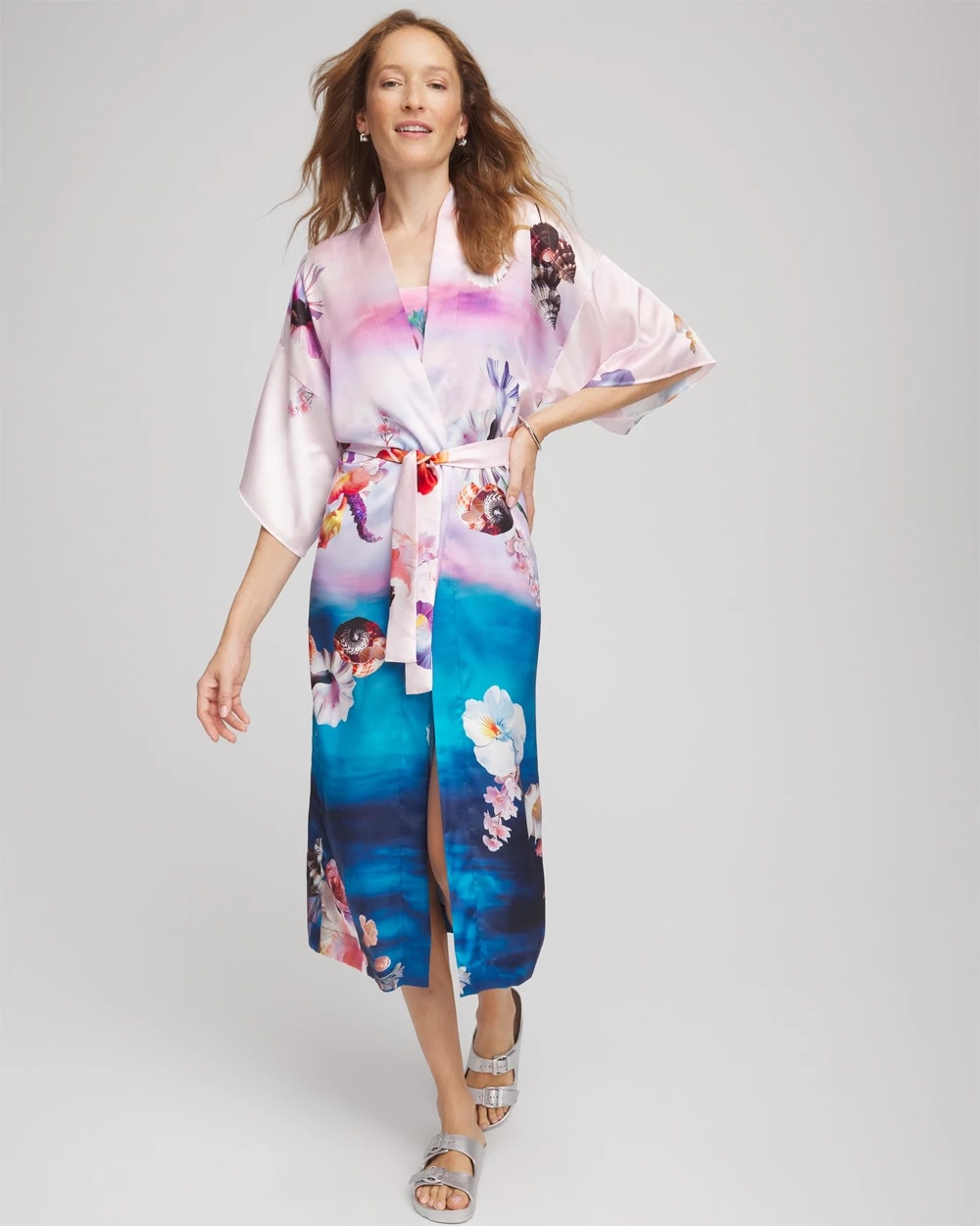 Chico's Women | Gottex Under The Sea Kimono MULTI PRINT