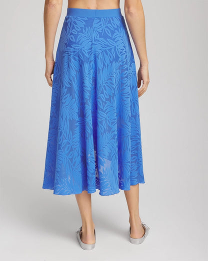 Chico's Women | Gottex Skyfall Lace Long Skirt LIGHT BLUE