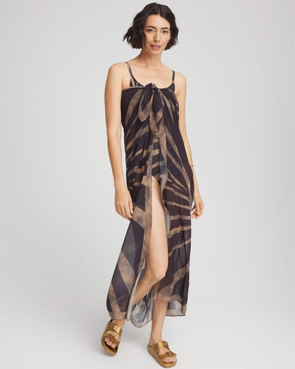 Chico's Women | Gottex Desert Queen Pareo BLACK/BROWN