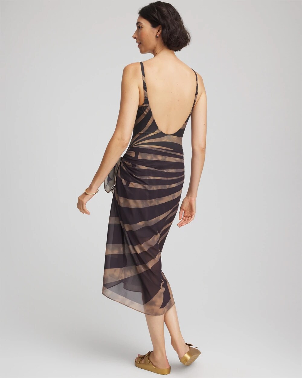 Chico's Women | Gottex Desert Queen Pareo BLACK/BROWN