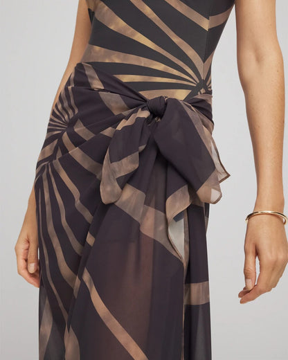 Chico's Women | Gottex Desert Queen Pareo BLACK/BROWN