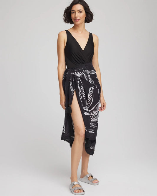 Chico's Women | Magicsuit® Hearts of Palm Pareo BLACK/MULTI