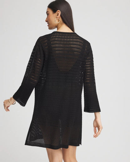 Chico's Women | Chico's Tie-Front Beach Swimsuit Cover-Up BLACK