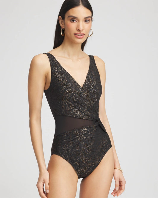 Chico's Women | Miraclesuit® Brillante Circe One Piece Swimsuit BLACK