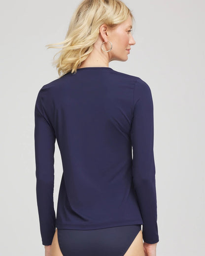 Chico's Women | Gottex Long-Sleeve Swim Shirt NAVY