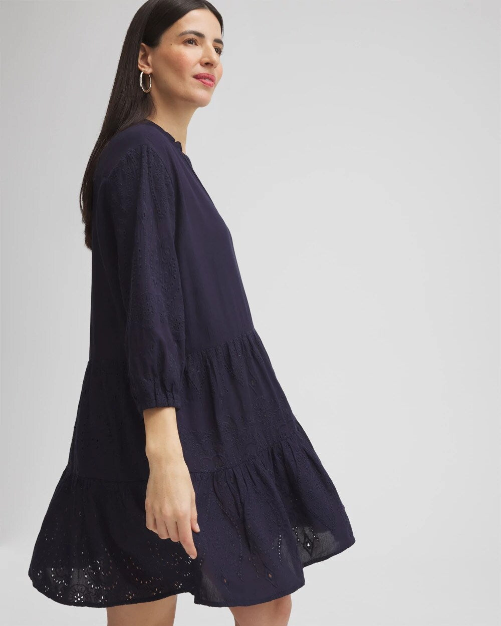 Chico's Women | Embroidered Eyelet Coverup CLASSIC NAVY