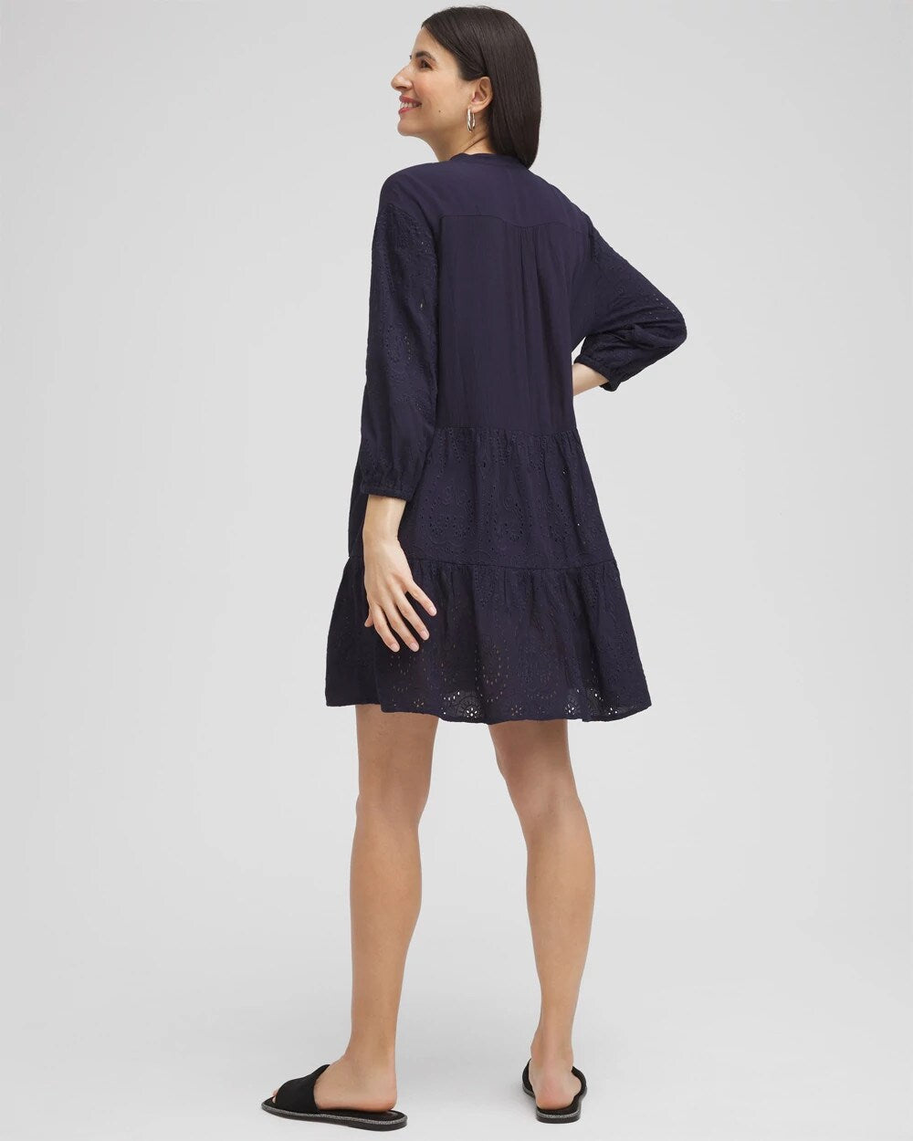 Chico's Women | Embroidered Eyelet Coverup CLASSIC NAVY
