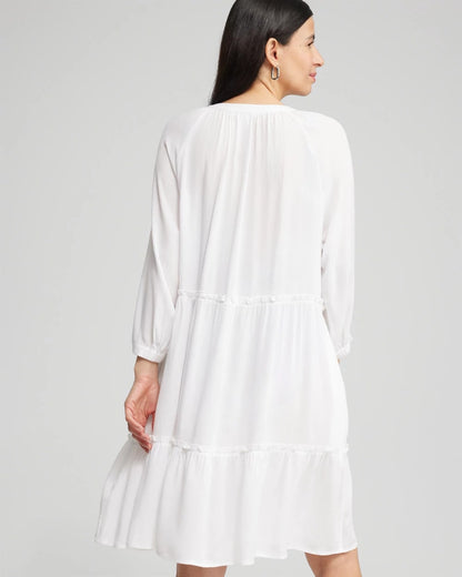 Chico's Women | Button Front Swim Coverup ALABASTER