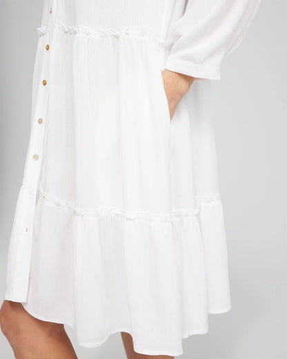Chico's Women | Button Front Swim Coverup ALABASTER