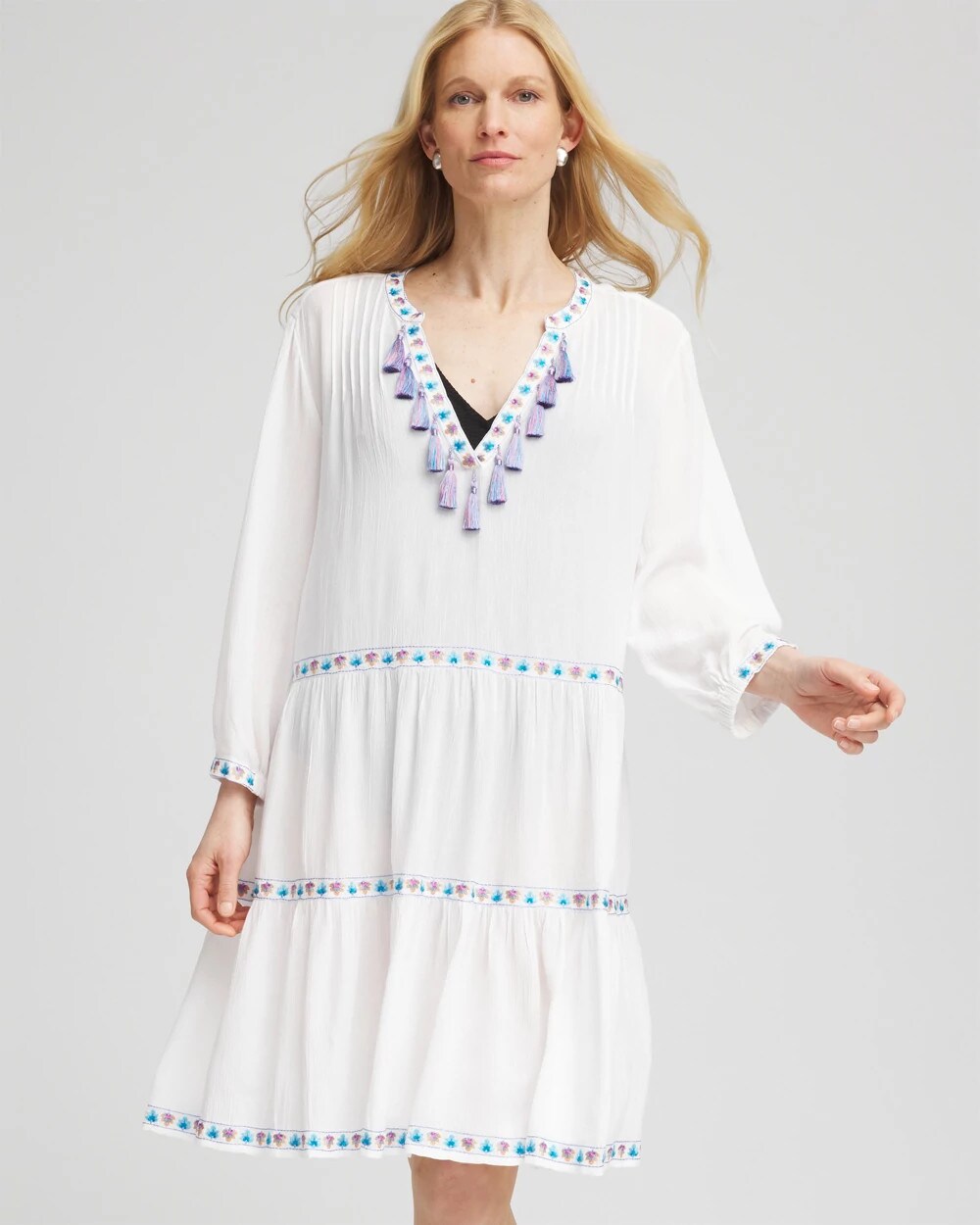 Chico's Women | Chico's Beach Swimsuit Cover-Up Dress ALABASTER
