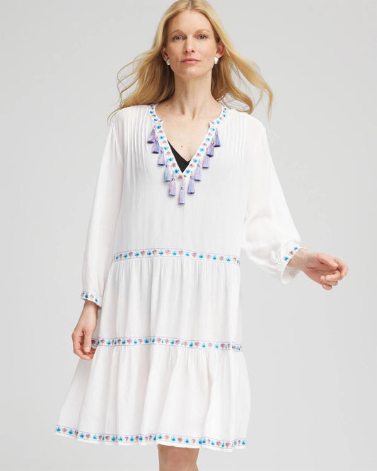 Chico's Women | Chico's Beach Swimsuit Cover-Up Dress ALABASTER