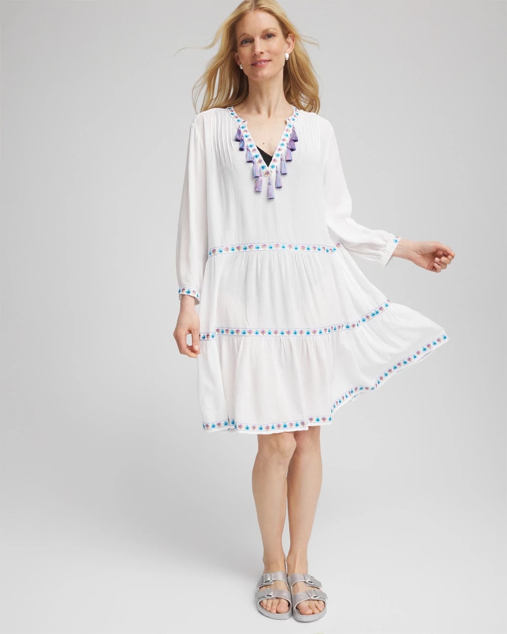 Chico's Women | Chico's Beach Swimsuit Cover-Up Dress ALABASTER