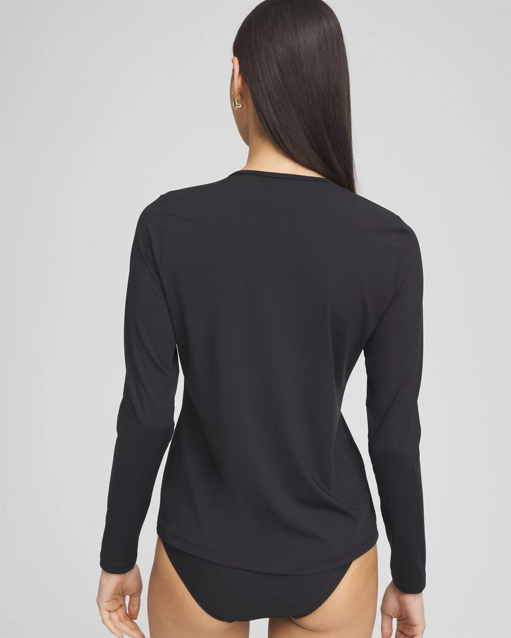 Chico's Women | Gottex Long-Sleeve Swim Shirt BLACK