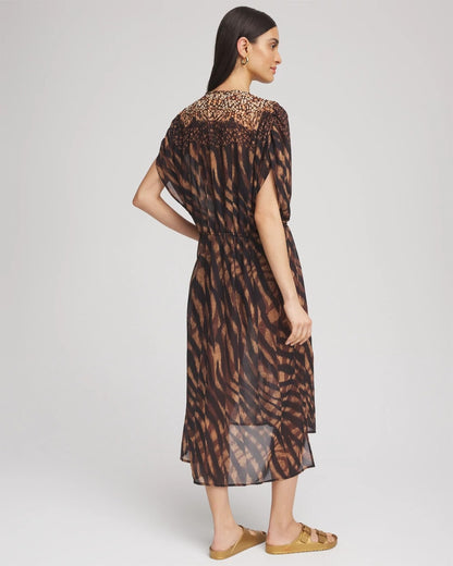 Chico's Women | Miraclesuit® Raya De Safari Kimono Cover-Up BLACK/BROWN