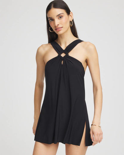 Chico's Women | Magicsuit® Square-Cut Beverly Swim Dress BLACK