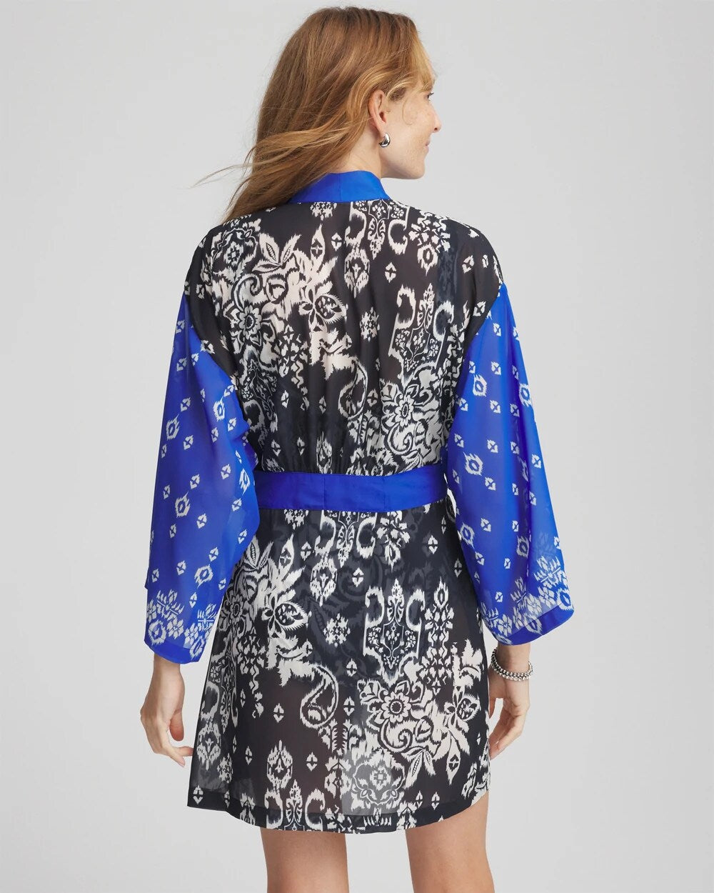 Chico's Women | Miraclesuit® Talavera Kimono MIDNIGHT AND WHITE