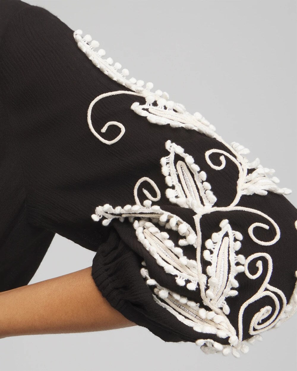Chico's Women | Embroidered Coverup Dress BLACK