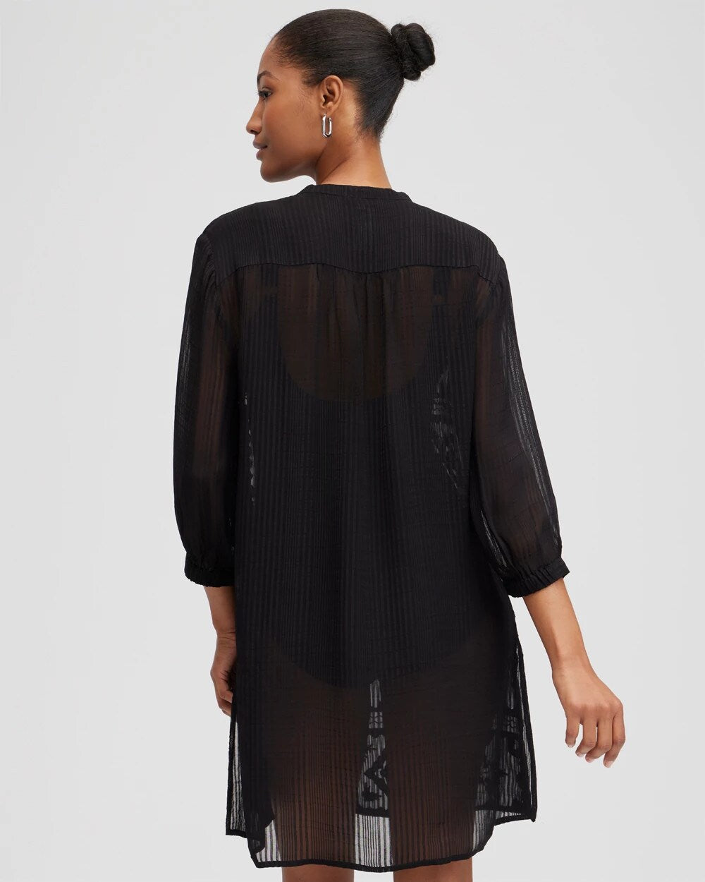 Chico's Women | Embroidered Swim Dress Coverup BLACK