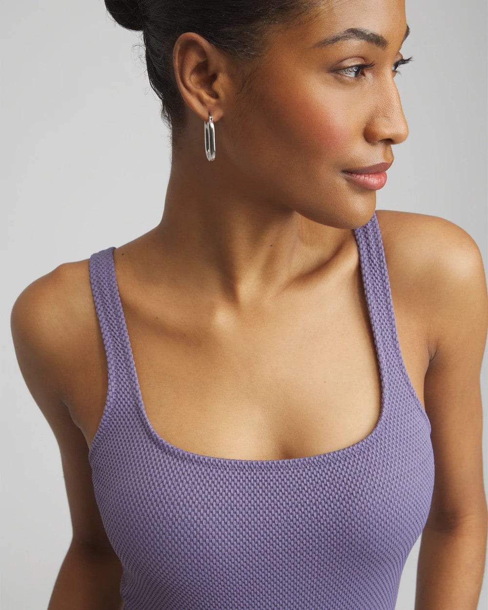 Chico's Women | Gottex Sensual Simplicity Square Neck One Piece Swimsuit PURPLE