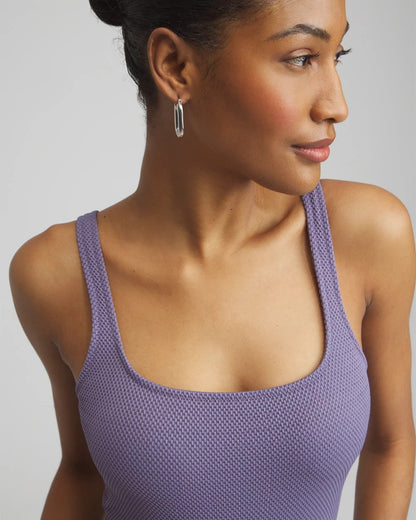 Chico's Women | Gottex Sensual Simplicity Square Neck One Piece Swimsuit PURPLE