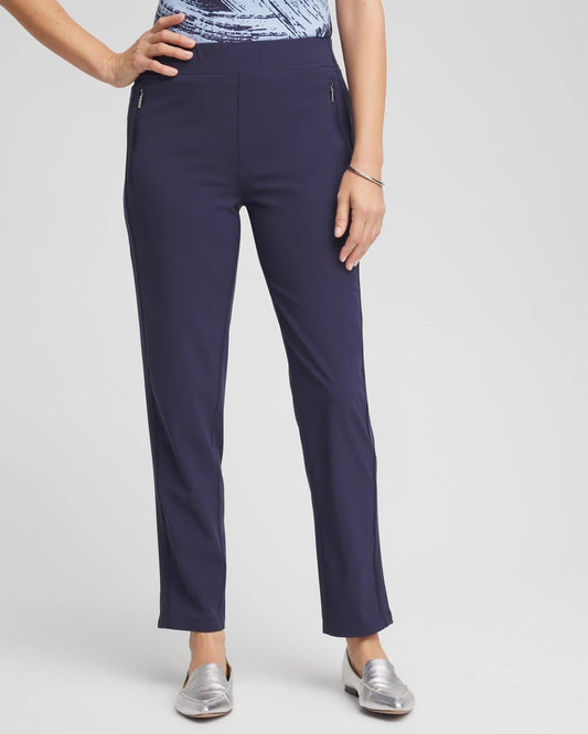 Chico's Women | Zenergy® UPF Rib Mix Ankle Pants PASSPORT BLUE