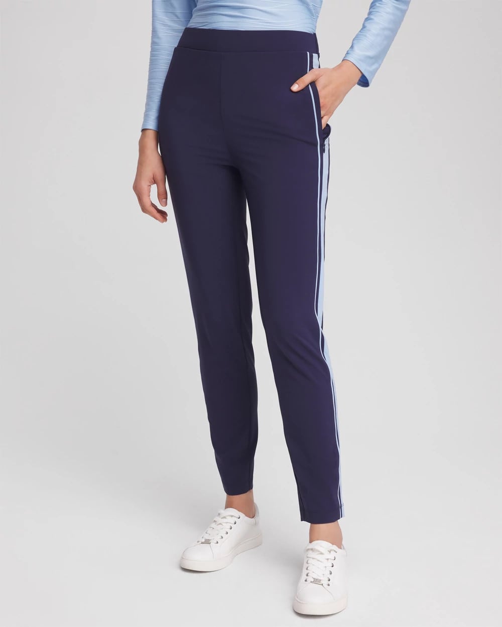 Chico's Women | Zenergy® UPF Piped Ankle Pants PASSPORT BLUE