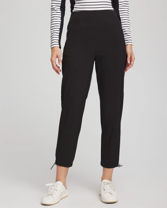 Chico's Women | Zenergy® UPF Rib Mix Cropped Pants BLACK