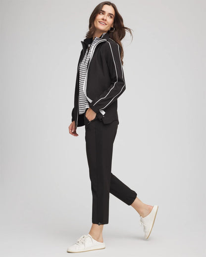 Chico's Women | Zenergy® UPF Rib Mix Cropped Pants BLACK