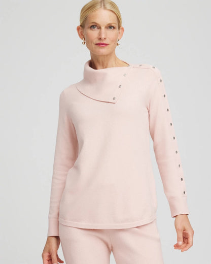 Chico's Women | Zenergy® Luxe Envelope Neck Sweater ROSE SMOKE
