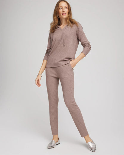 Chico's Women | Zenergy® Luxe Rhinestone Ankle Pants TAUPE HEATHER