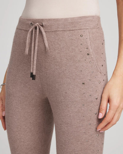Chico's Women | Zenergy® Luxe Rhinestone Ankle Pants TAUPE HEATHER